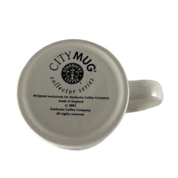 Vintage 2002 Starbucks Paris City Mug 16 Ounce Collectible Made In England EUC - Picture 6 of 6